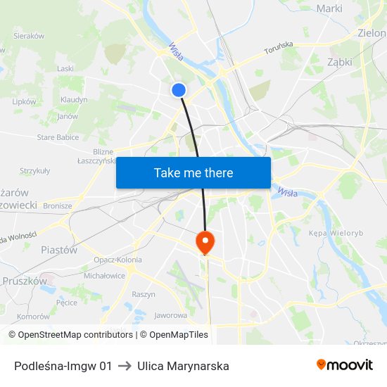 Podleśna-Imgw to Ulica Marynarska map