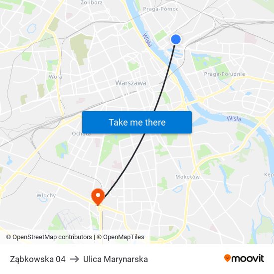 Ząbkowska 04 to Ulica Marynarska map