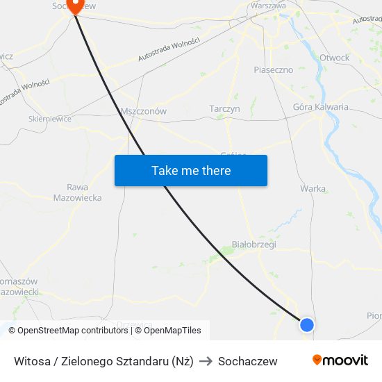 Witosa / Zielonego Sztandaru (Nż) to Sochaczew map