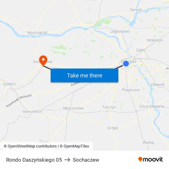 Rondo Daszyńskiego 05 to Sochaczew map