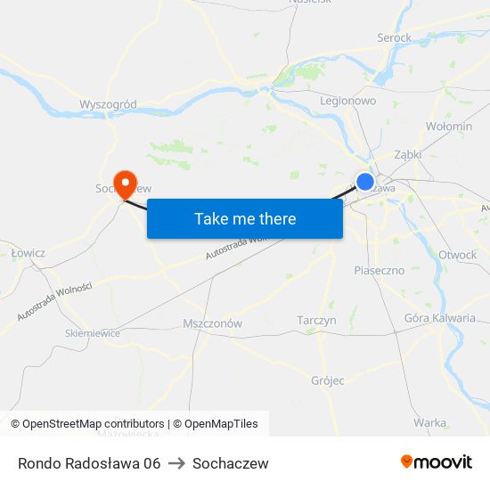 Rondo Radosława 06 to Sochaczew map