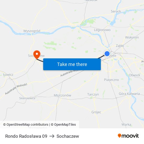 Rondo Radosława 09 to Sochaczew map