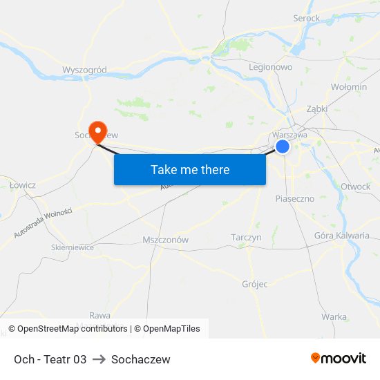 Och - Teatr 03 to Sochaczew map