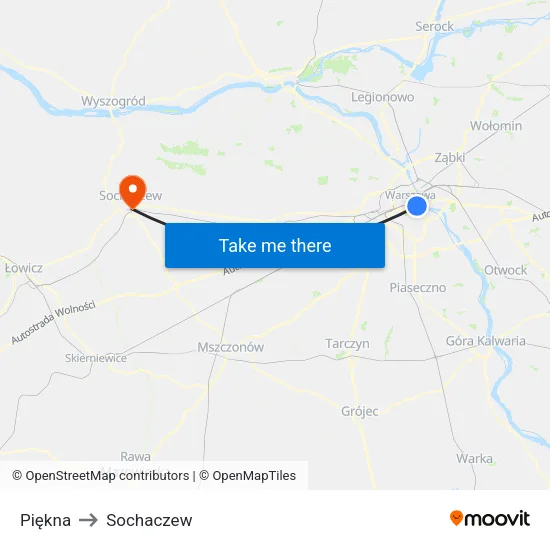 Piękna to Sochaczew map