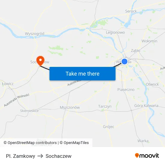 Pl. Zamkowy to Sochaczew map