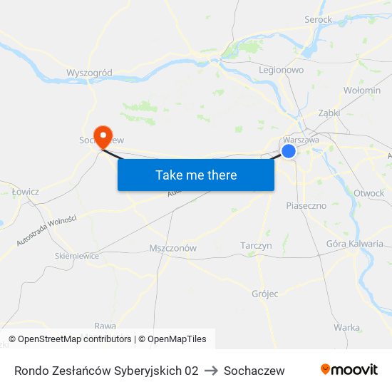 Rondo Zesłańców Syberyjskich 02 to Sochaczew map