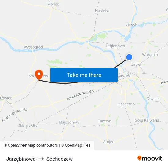 Jarzębinowa to Sochaczew map