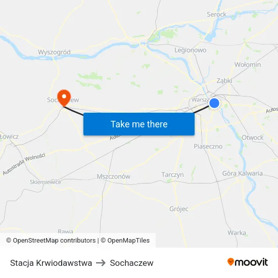 Stacja Krwiodawstwa to Sochaczew map