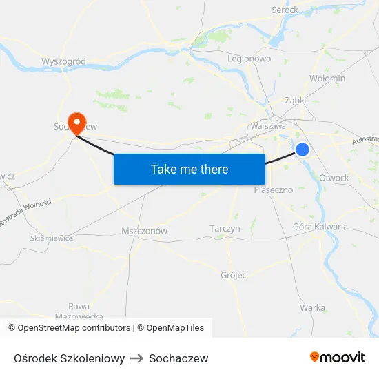 Ośrodek Szkoleniowy to Sochaczew map