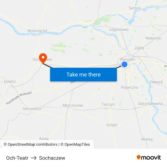 Och-Teatr to Sochaczew map
