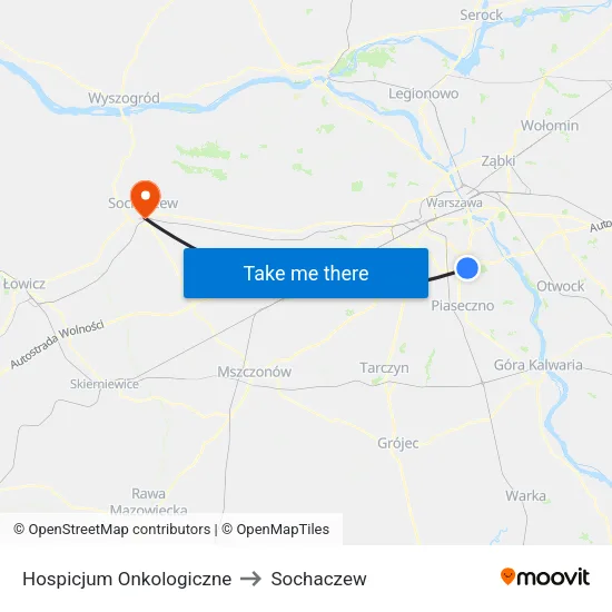 Hospicjum Onkologiczne to Sochaczew map
