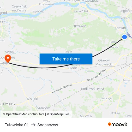 Tułowicka 01 to Sochaczew map