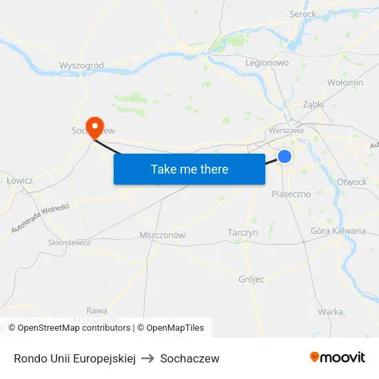 Rondo Unii Europejskiej to Sochaczew map