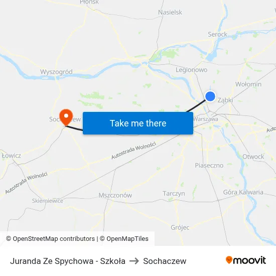 Juranda Ze Spychowa - Szkoła to Sochaczew map