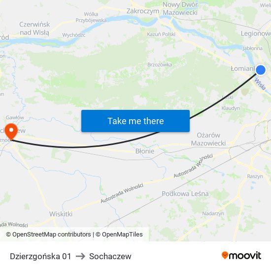 Dzierzgońska 01 to Sochaczew map