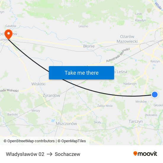 Władysławów 02 to Sochaczew map