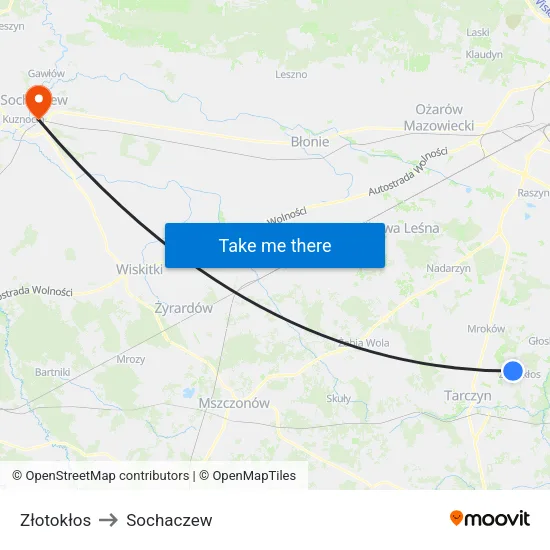 Złotokłos to Sochaczew map