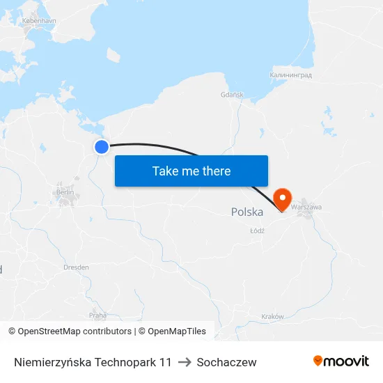 Niemierzyńska Technopark 11 to Sochaczew map