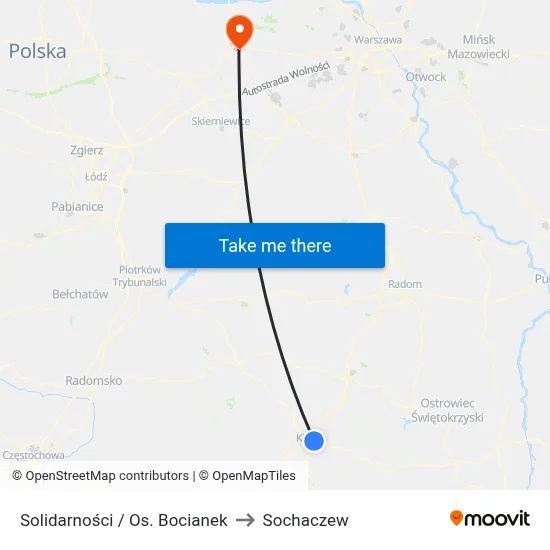 Solidarności / Os. Bocianek to Sochaczew map