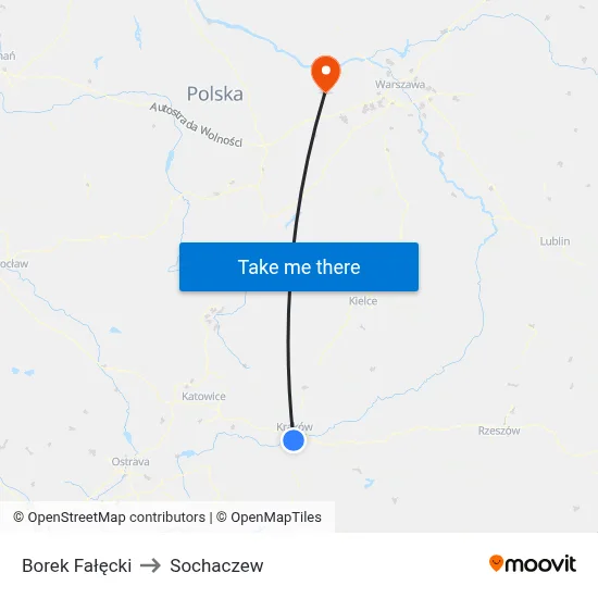 Borek Fałęcki to Sochaczew map