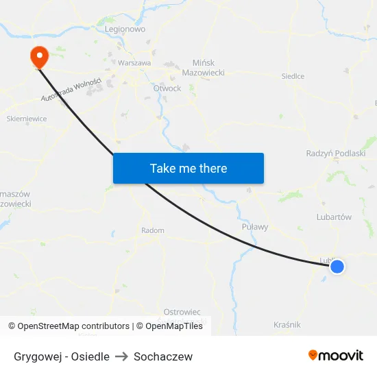 Grygowej - Osiedle to Sochaczew map