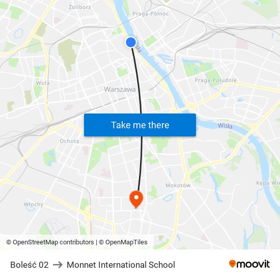 Boleść 02 to Monnet International School map