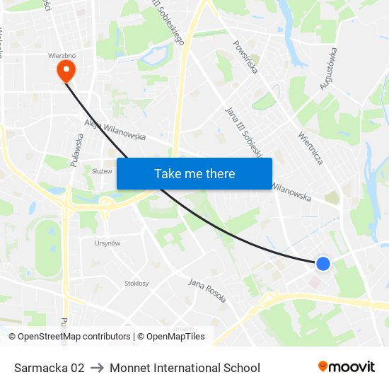 Sarmacka 02 to Monnet International School map