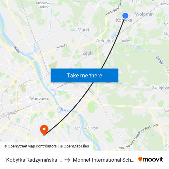 Kobyłka Radzymińska 02 to Monnet International School map