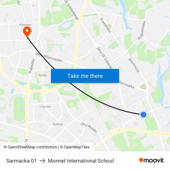 Sarmacka 01 to Monnet International School map