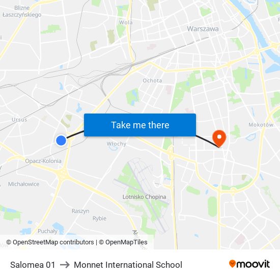 Salomea 01 to Monnet International School map