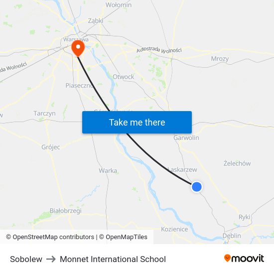 Sobolew to Monnet International School map