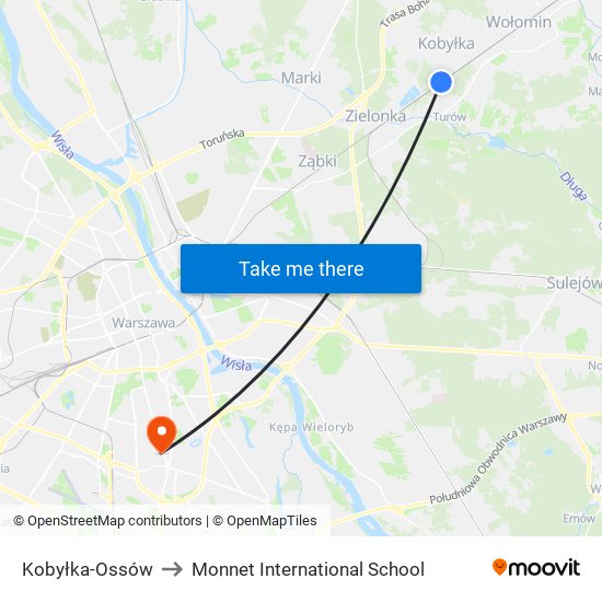 Kobyłka-Ossów to Monnet International School map