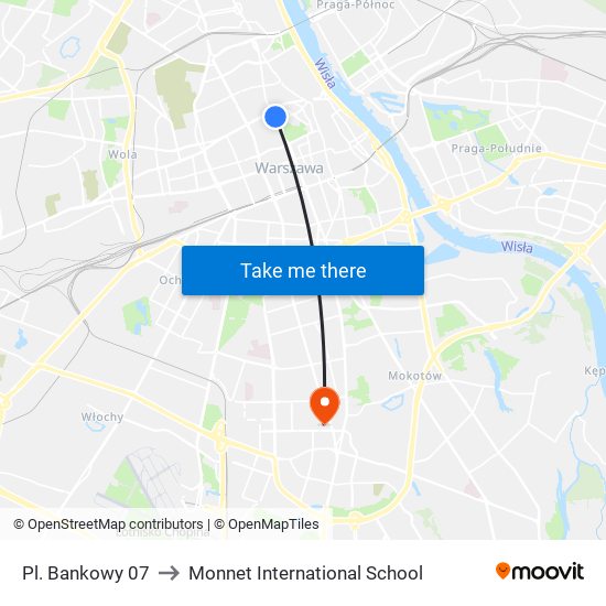 Pl. Bankowy 07 to Monnet International School map