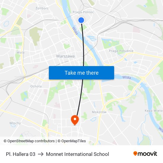 Pl. Hallera 03 to Monnet International School map