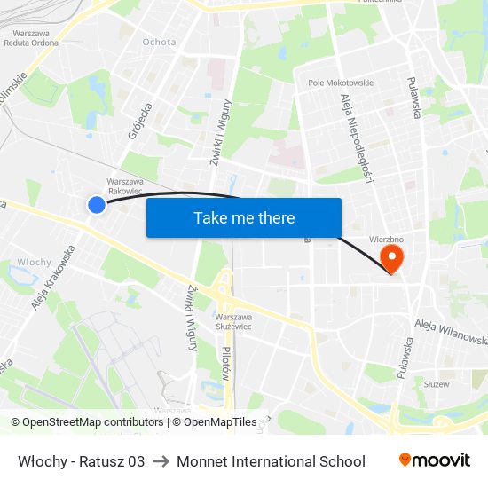 Włochy - Ratusz 03 to Monnet International School map