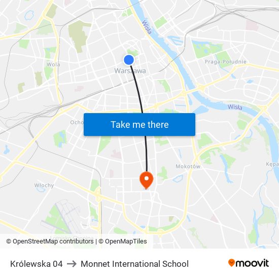 Królewska 04 to Monnet International School map