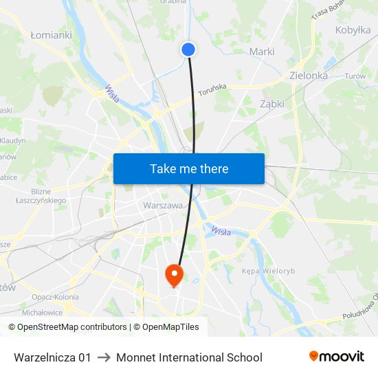 Warzelnicza to Monnet International School map