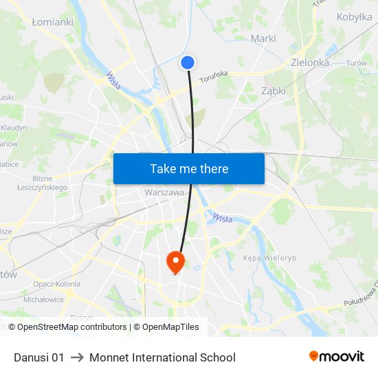 Danusi 01 to Monnet International School map