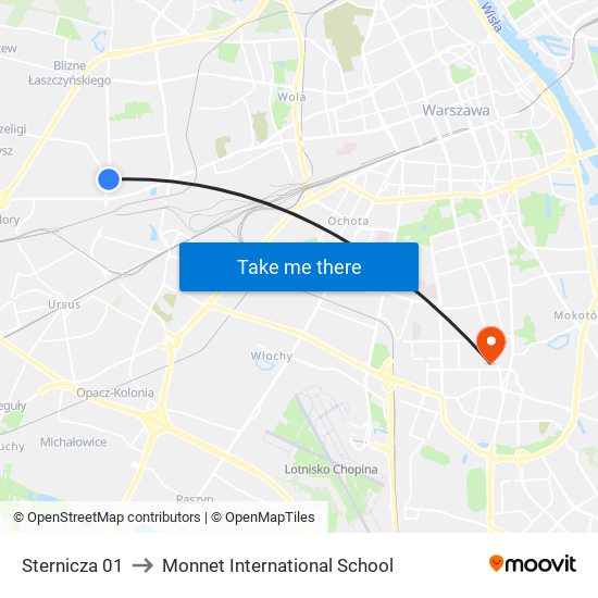 Sternicza to Monnet International School map