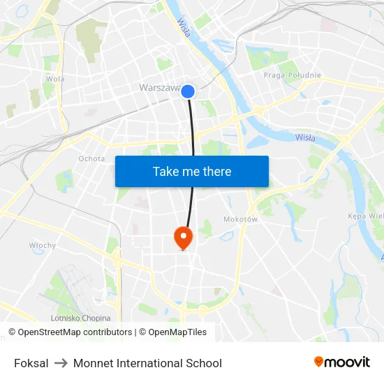 Foksal to Monnet International School map