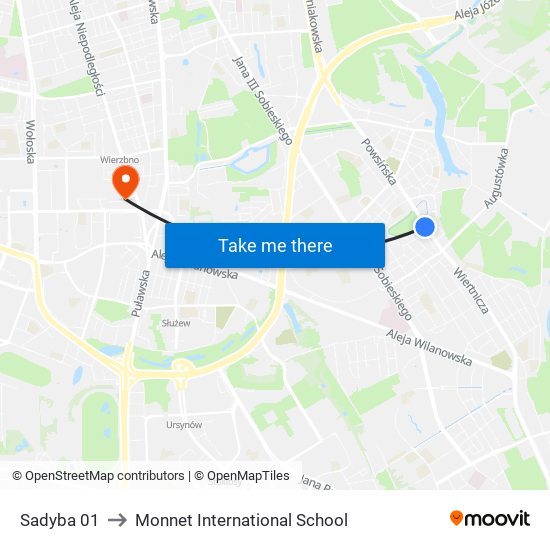 Sadyba 01 to Monnet International School map