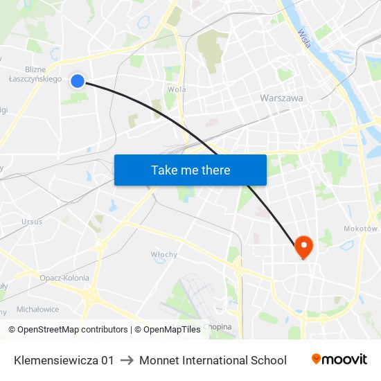 Klemensiewicza 01 to Monnet International School map
