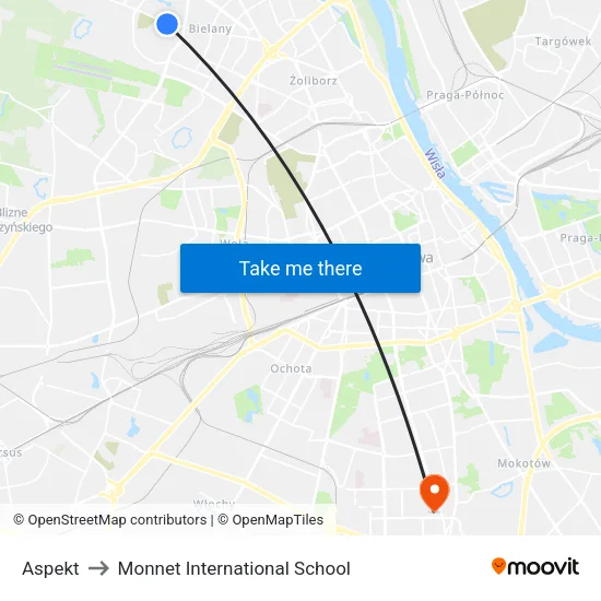 Aspekt to Monnet International School map