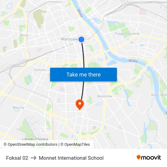 Foksal 02 to Monnet International School map