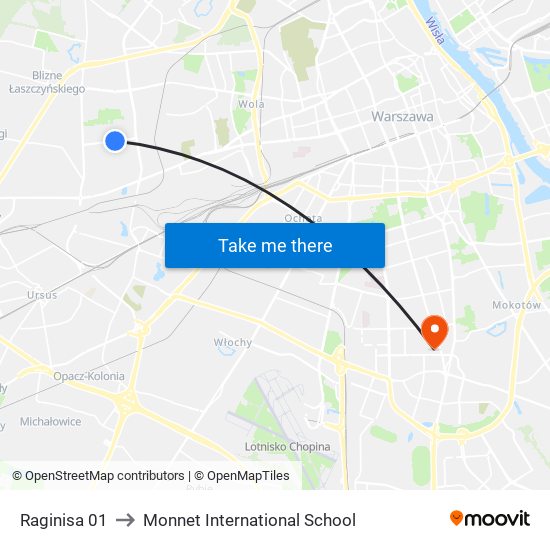 Raginisa to Monnet International School map