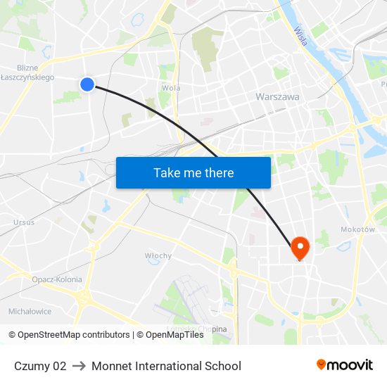 Czumy 02 to Monnet International School map