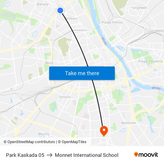 Park Kaskada 05 to Monnet International School map