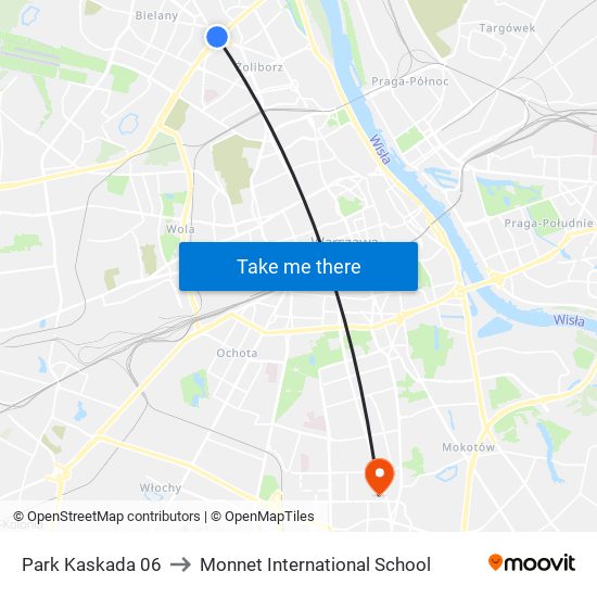 Park Kaskada 06 to Monnet International School map