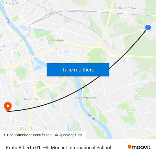 Brata Alberta 01 to Monnet International School map