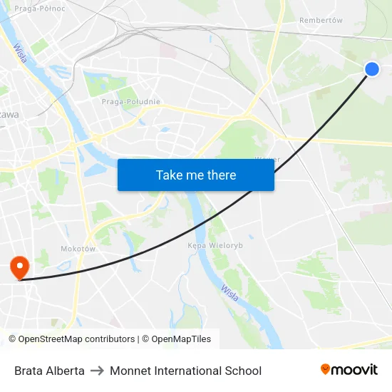 Brata Alberta to Monnet International School map